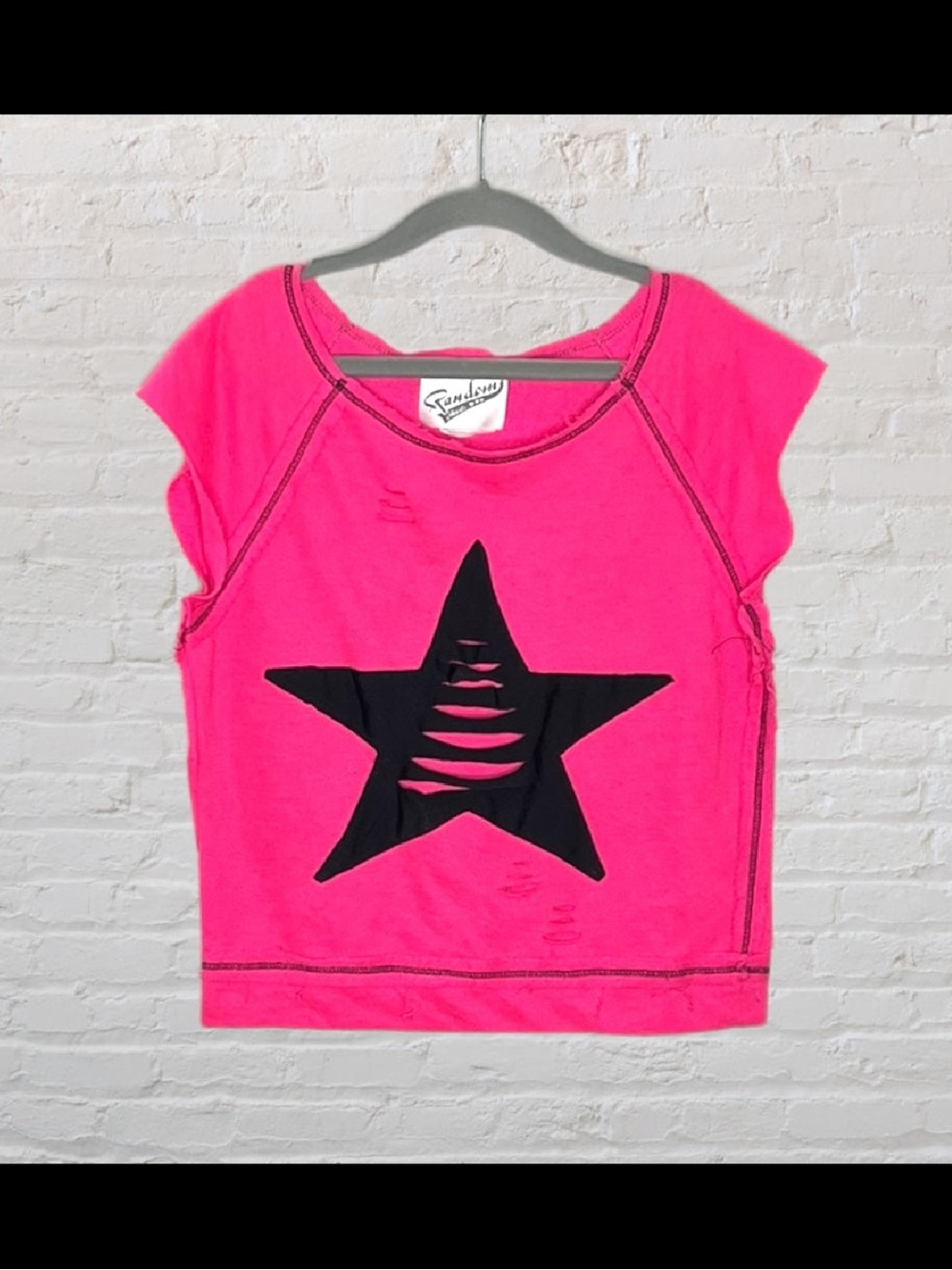 Random Hearts Distressed Boxy Star T-Shirt